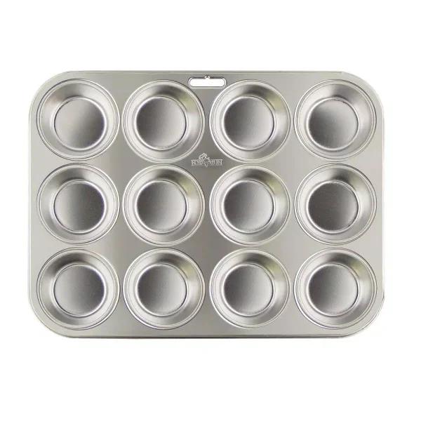 Fox Run Stainless Steel 12-Cup Muffin and Cupcake Pan