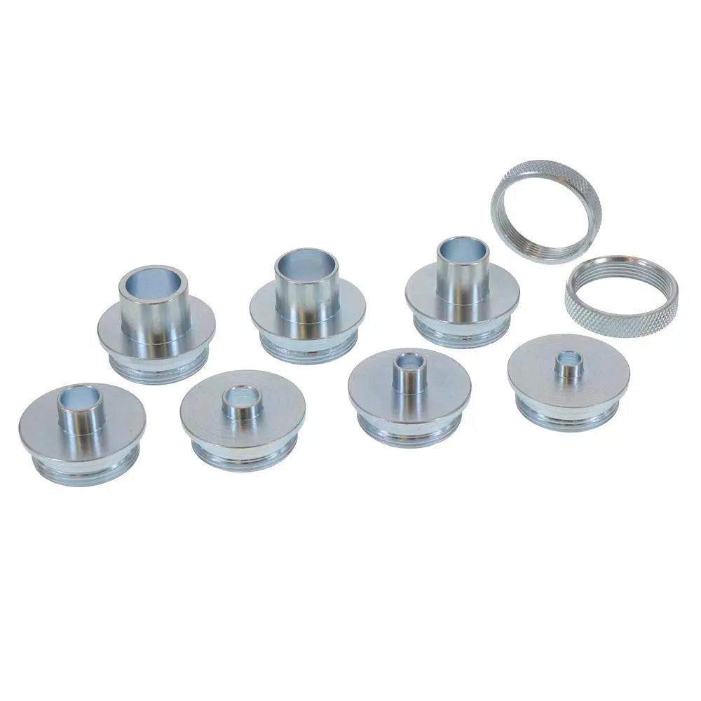Milescraft Metal Router Bushing Set - 10-Piece Template Guide Set with Storage Case