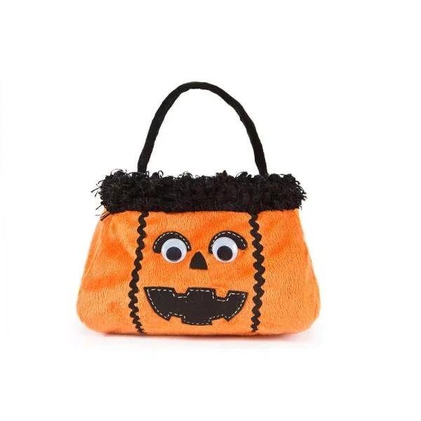 Xia Home Fashions 7 x 7 x 13 in. Jack-O-Lantern Halloween Treat Bag with Googly Eyes