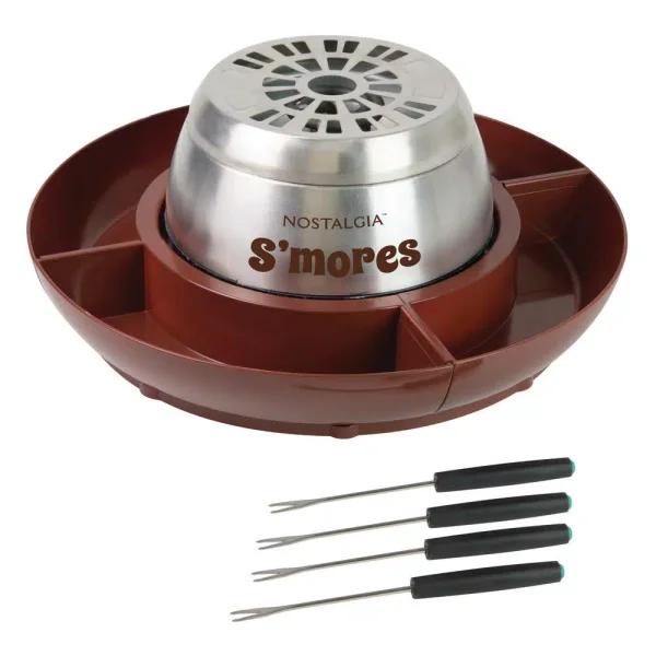 Nostalgia LSM400 Electric Stainless Steel S'mores Maker, Brown