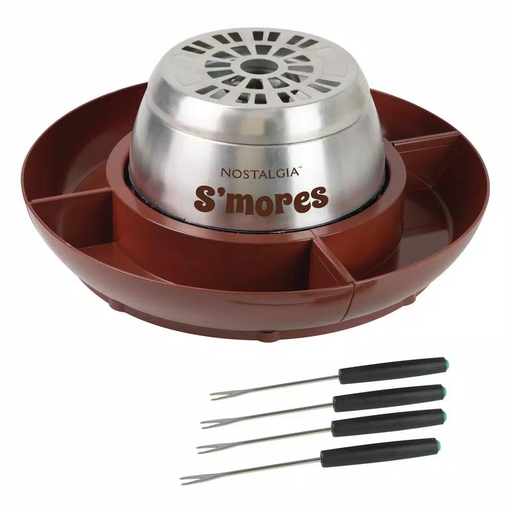 Nostalgia LSM400 Electric Stainless Steel S'mores Maker, Brown