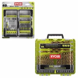 RYOBI 98-Piece Accessory Set: 40-Piece Impact Rated Driving Kit & 58-Piece Titanium Coated Drill Bit Set thumbnail 1