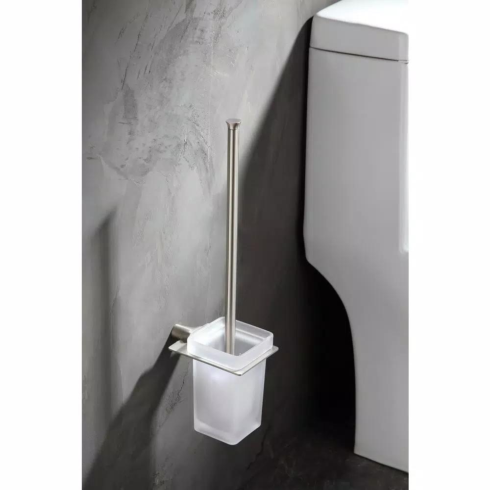 ANZZI Essence Series Stainless Steel Toilet Brush Holder, Brushed Nickel
