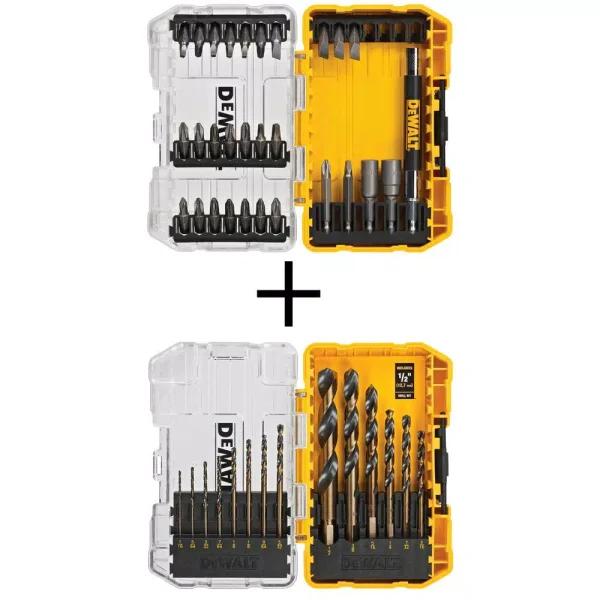 DEWALT 43-Piece Screwdriver and Black Oxide Drill Bit Set with Tough Case