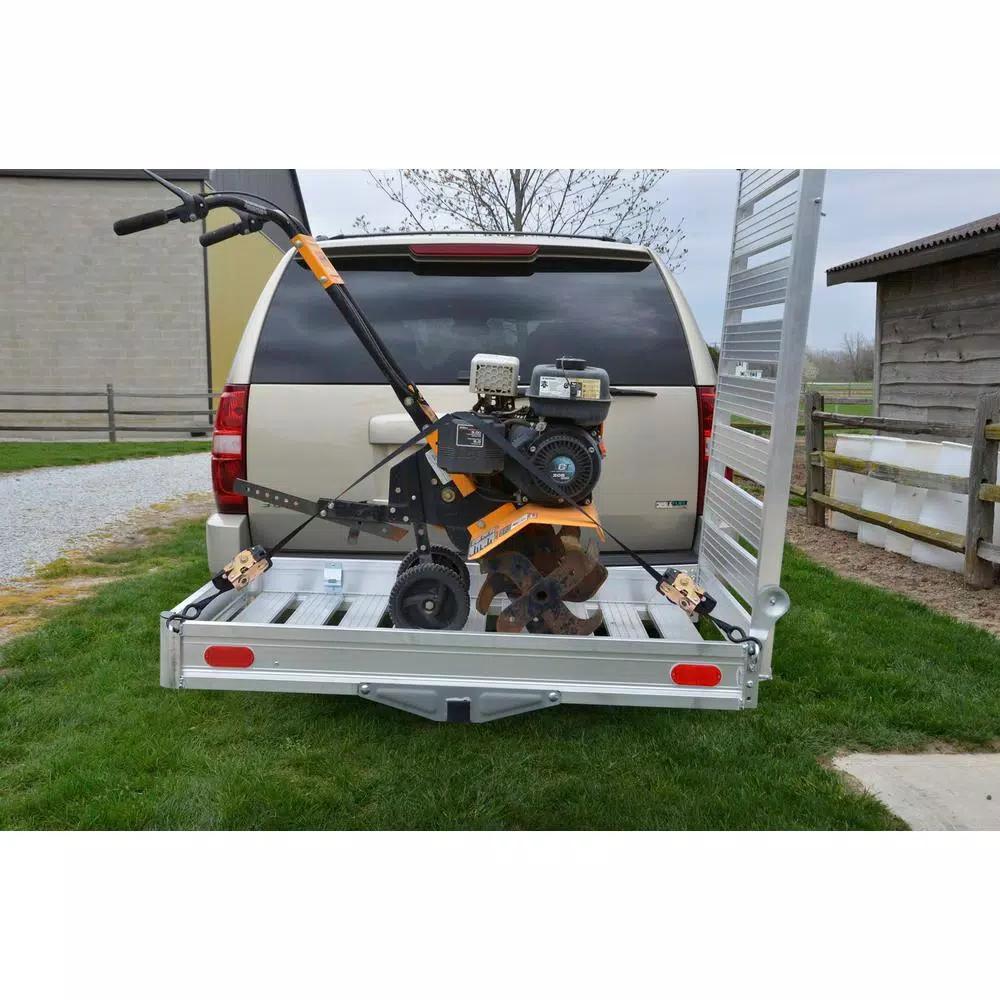 Erickson Deluxe Aluminum Mobility Hitch Cargo Carrier with Ramp, 400 lb. Capacity, 2 in. Receiver