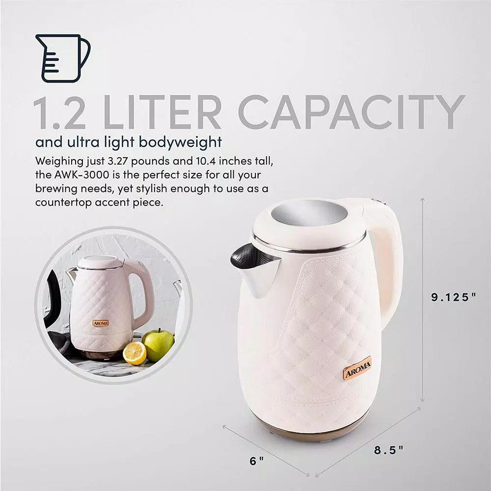 Aroma Professional 7-Cup Electric Water Kettle, 316 Surgical Grade Stainless Steel, Pink