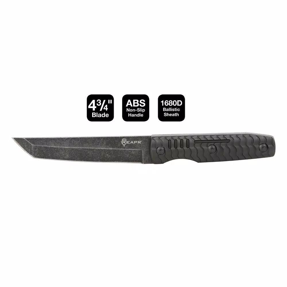 Sheffield REAPR TAC Tanto Knife Set - 2-Piece Fixed Blade and Folding Knife Set