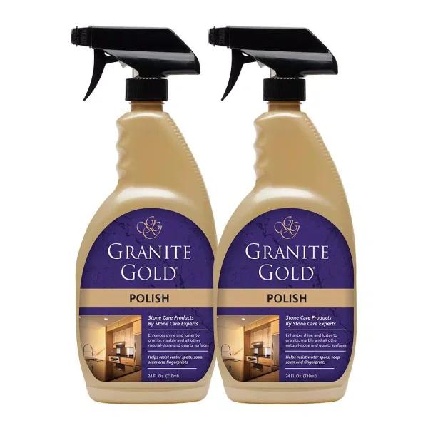Granite Gold Polish 2-Pack, 24 oz. Spray Bottles for Natural Stone Surfaces