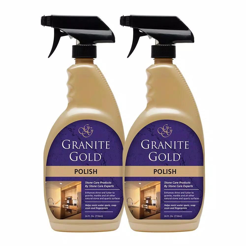 Granite Gold Polish 2-Pack, 24 oz. Spray Bottles for Natural Stone Surfaces