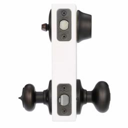 Kwikset Cove Venetian Bronze Exterior Entry Door Knob and Single Cylinder Deadbolt Combo Pack thumbnail 5