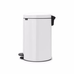 Brabantia Icon 5.3 Gal. White Steel Step-On Trash Can with Soft-Close Lid thumbnail 3
