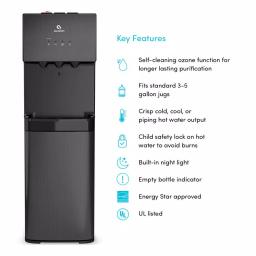 Avalon Self-Cleaning Bottom Loading Water Cooler - Black Stainless Steel, 3 Temperatures thumbnail 7