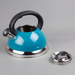 Creative Home Alexa 3.0 Qt. Stainless Steel Whistling Tea Kettle, Aqua Blue thumbnail 4
