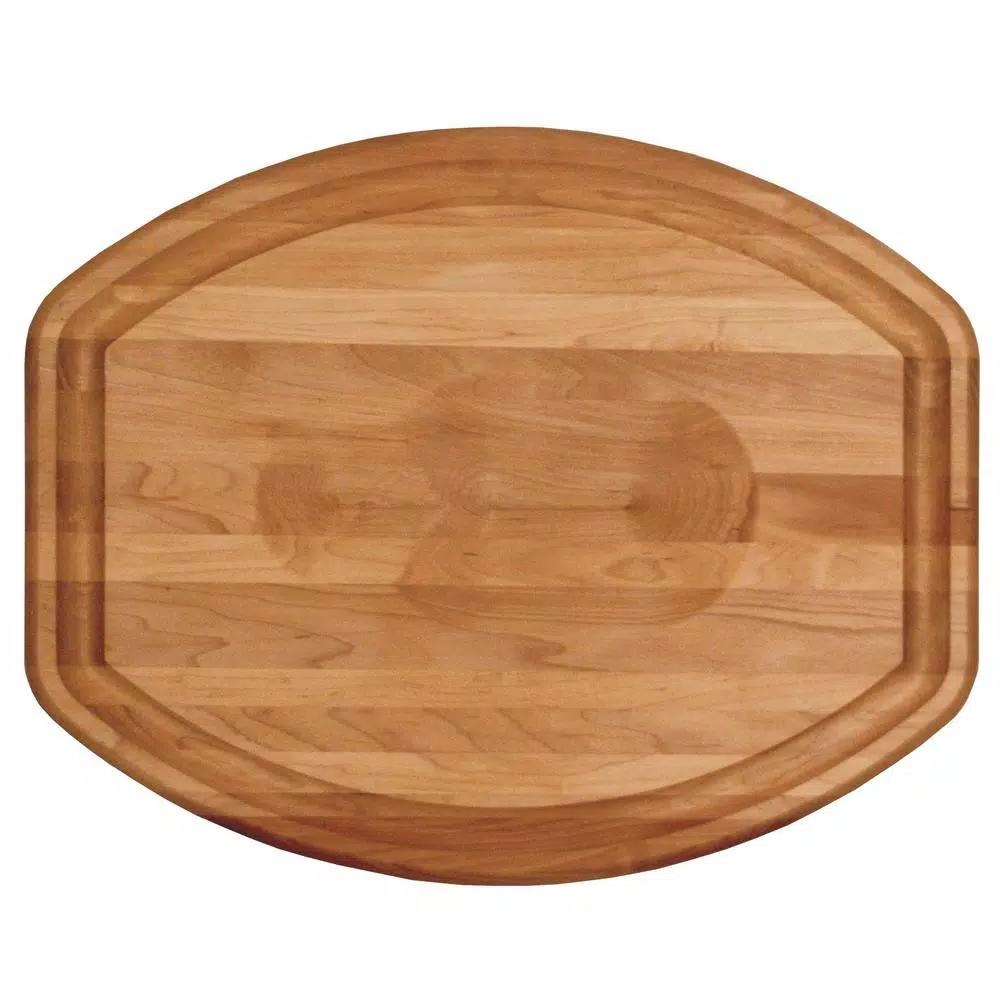 Catskill Craftsmen Hardwood Turkey Carving Board with Juice Groove and Serving Wedge