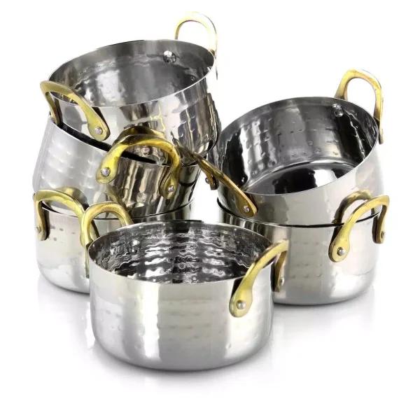 Gibson Home Lannister 0.5 qt. Round Stainless Steel Mini Dutch Oven, 6-Pack