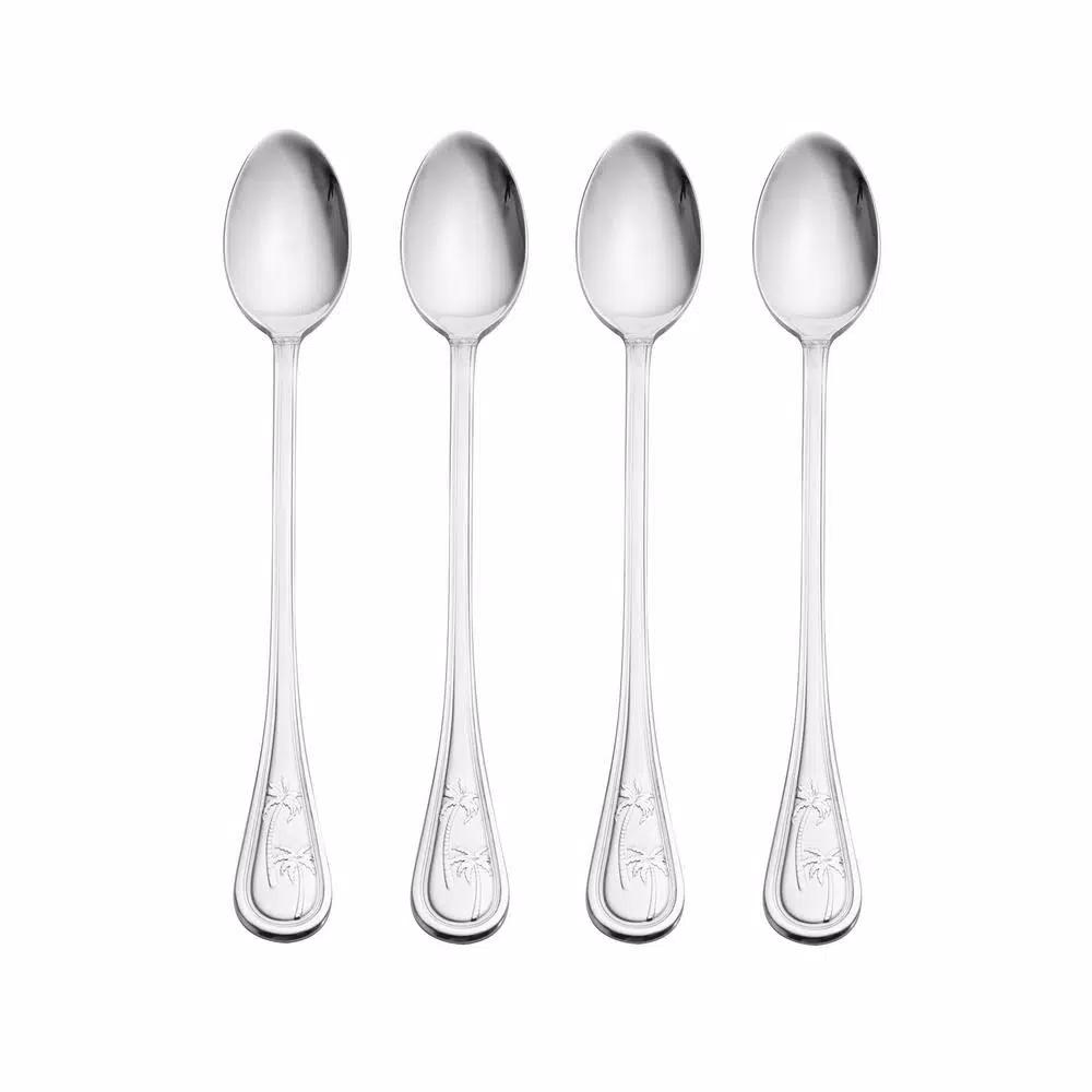 Towle Living Towle Everyday Palm Breeze Stainless Steel Iced Beverage Spoons, Set of 4