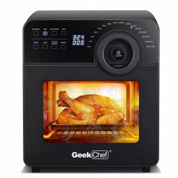 Boyel Living 15 Qt. Black Stainless Steel 16-in-1 Digital Air Fryer Oven with Rotisserie and Dehydrator, 1700W thumbnail 3