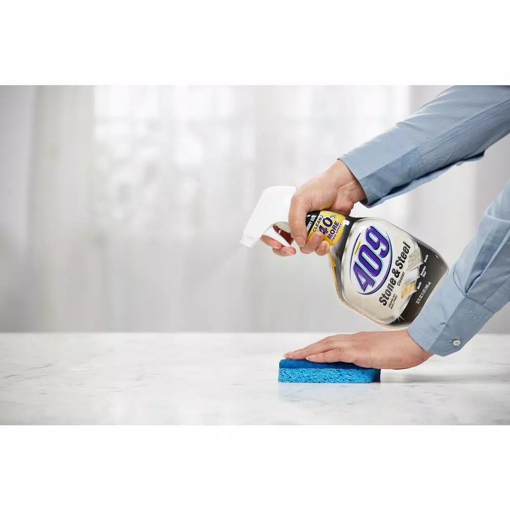 Clorox Formula 409 Stone & Steel, Clorox Disinfecting Wipes & Glad OdorShield Trash Bag Cleaning Bundle