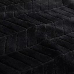 Noble House Toscana Black Faux Fur Throw Blanket, Modern Solid Pattern, 50 x 60 in. thumbnail 3