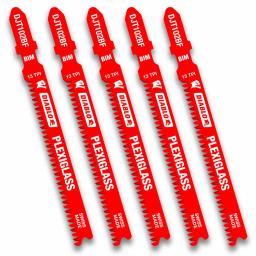 Diablo 3-5/8 in. x 13 TPI Bi-Metal T-Shank Jigsaw Blades for Plexiglass, 5-Pack thumbnail 1