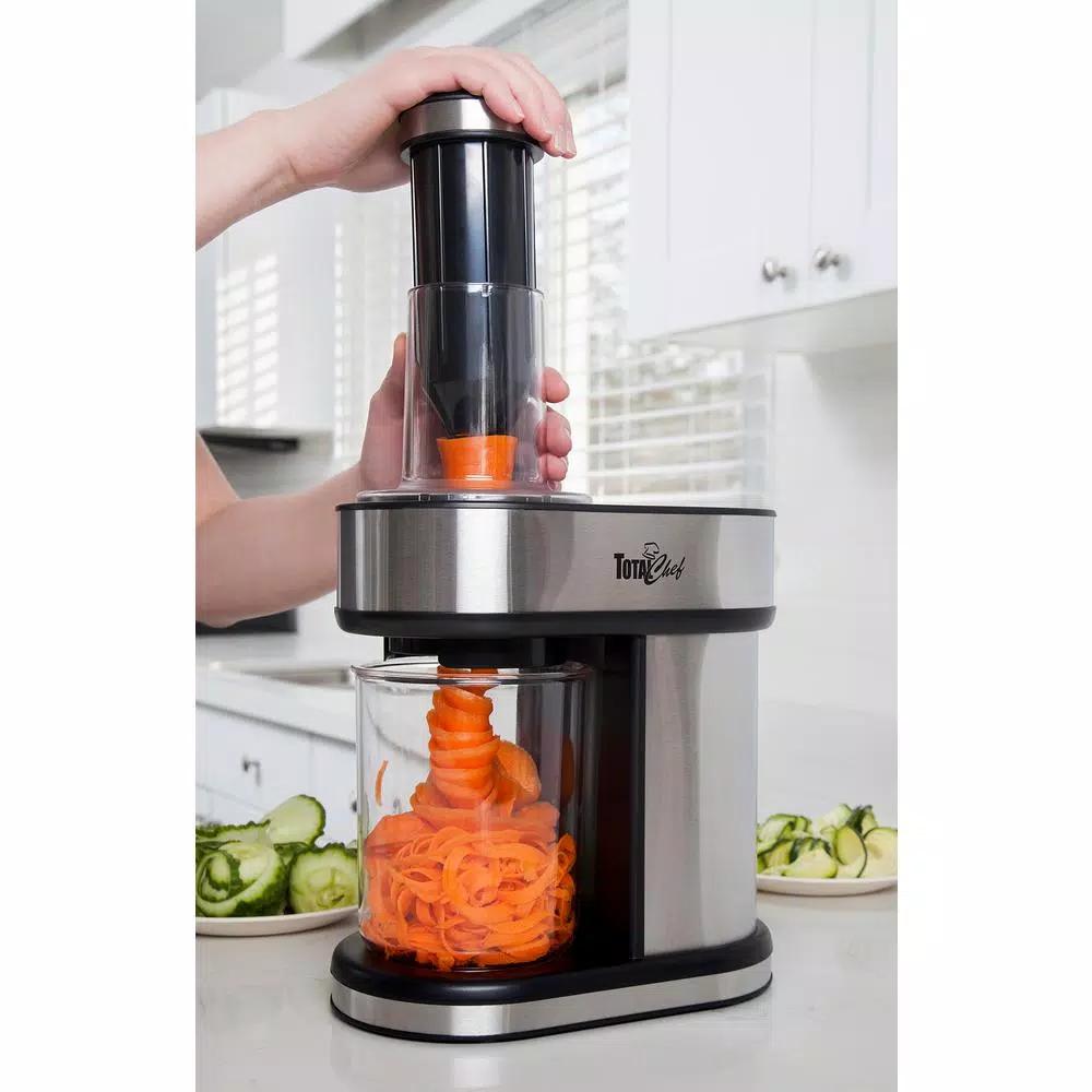 Total Chef Electric Vegetable Spiralizer with 3 Interchangeable Blades