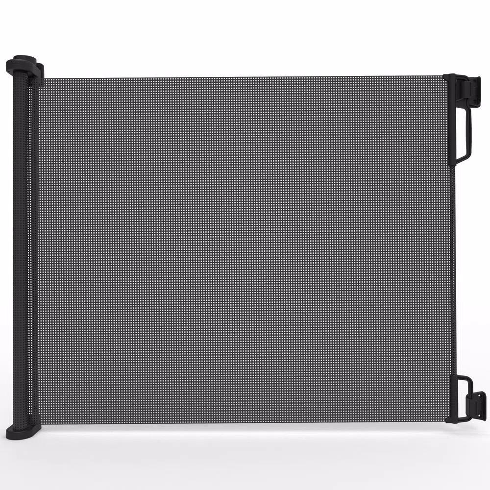 Perma Child Safety Extra Wide Outdoor Retractable Gate, 33 in. H x 71 in. W, Black