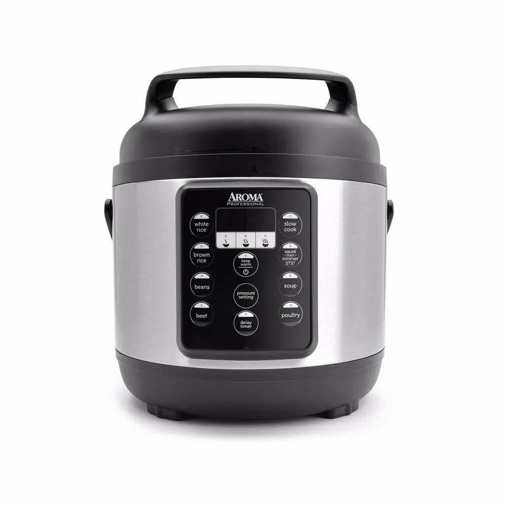 Aroma Professional 3.5 Qt. Stainless Steel Electric Pressure Cooker & Multicooker