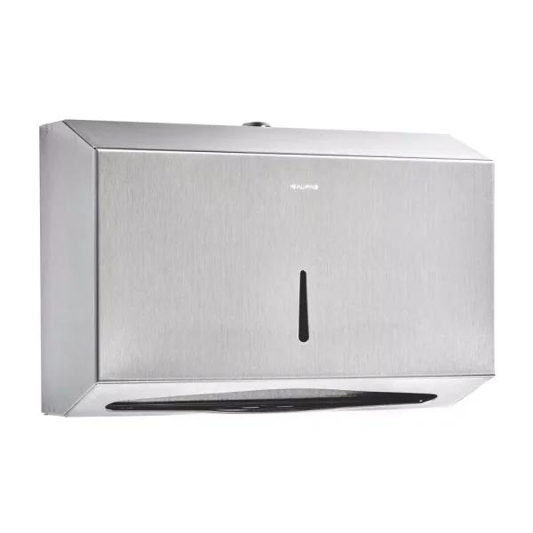 Alpine Industries Stainless Steel Brushed C-Fold and Multi-Fold Paper Towel Dispenser
