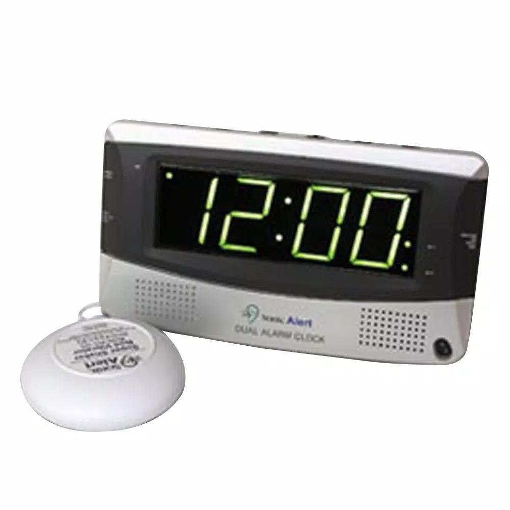 Sonic Alert Dual Digital Alarm Clock with Bed Shaker and Extra Loud 113 dB Alarm