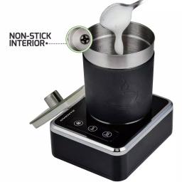 OVENTE 7 oz. Stainless Steel Milk Frother with Induction Base, 600W Hot and Cold Frother thumbnail 6