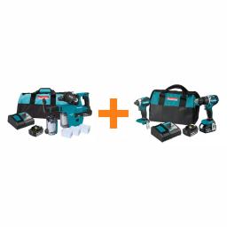 Makita 18V LXT Brushless 1 in. SDS-Plus Rotary Hammer Kit with HEPA Dust Extraction & 2-Pc. Combo Kit Bonus thumbnail 1