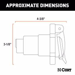 CURT 7-Way RV Blade Connector Socket - Heavy-Duty Vehicle Side Trailer Connector thumbnail 3