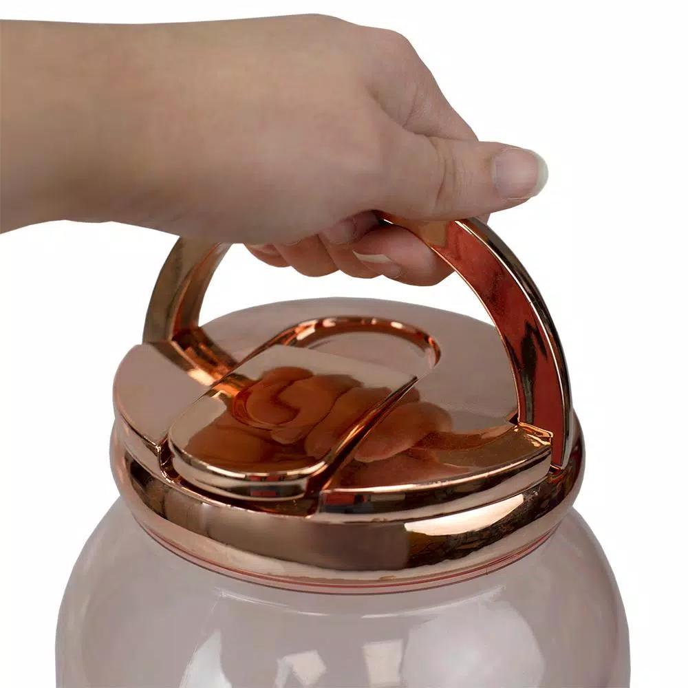 Unbranded 1 Gal. Plastic Beverage Dispenser with Spigot - Gold Beverage Serveware