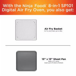 Ninja Foodi Digital Air Fry Oven, Stainless Steel Convection Toaster Oven with Flip-Away Storage thumbnail 7