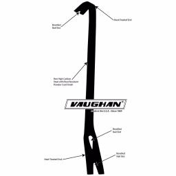 Vaughan 18 in. Ripping Bar, 3/4 in. Hex High Carbon Steel Pry Bar thumbnail 9