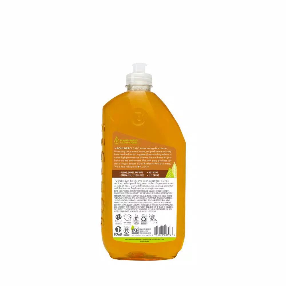 BOULDER CLEAN Clean Wood Floor Cleaner, Sweet Almond, 28 oz. Plant-Based Multi-Surface Cleaner