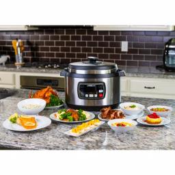 GoWISE USA Ovate 8.5 Qt. Stainless Steel Electric Oval Pressure Cooker with Accessories and 50 Recipes thumbnail 8