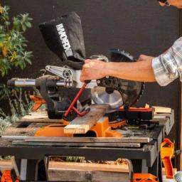 Worx 20V Power Share 7-1/4 in. Sliding Miter Saw with Clamping Feature (Tool-Only) thumbnail 3