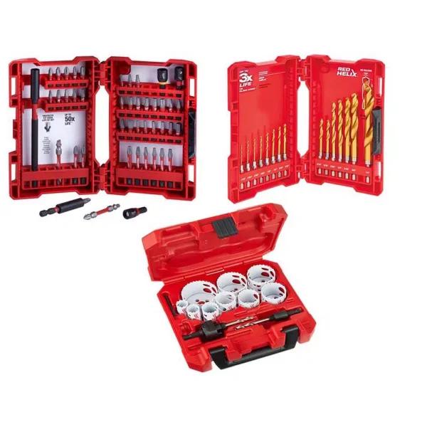 Milwaukee SHOCKWAVE 73-Piece Impact Duty Driver Bit, Titanium Drill Bit, and Hole Dozer Set