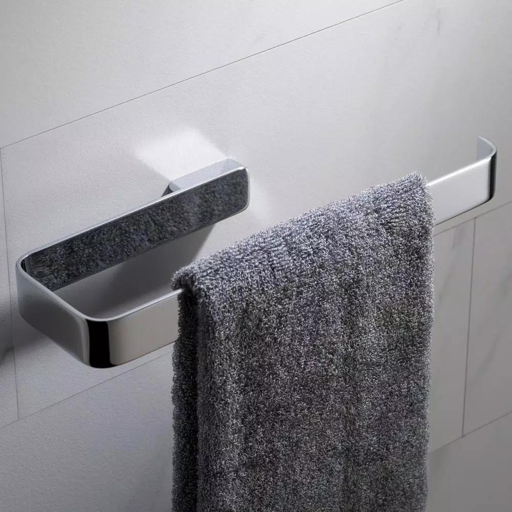 KRAUS Stelios Chrome Bathroom Towel Ring - Solid Brass Hand Towel Holder