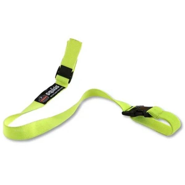Ergodyne 3150 Squids Lime Green Elastic Hard Hat Lanyard with Buckle