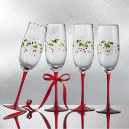 Pfaltzgraff Winterberry Champagne Flute Glasses, Set of 4 thumbnail 2