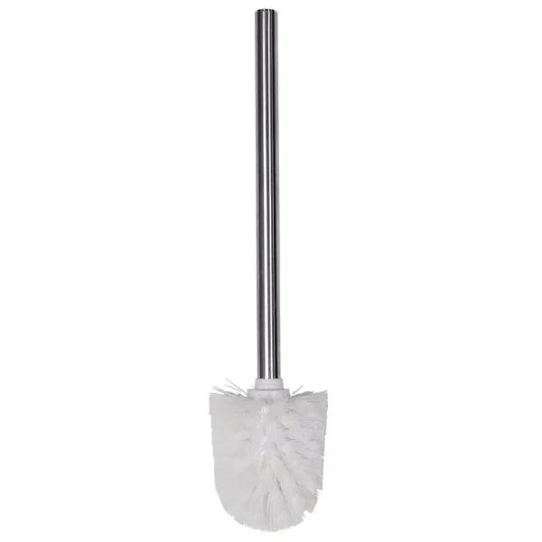 Unbranded Stainless Steel Handle Toilet Brush with Holder, Silver