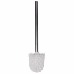 Unbranded Stainless Steel Handle Toilet Brush with Holder, Silver thumbnail 1