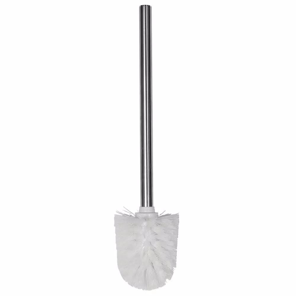 Unbranded Stainless Steel Handle Toilet Brush with Holder, Silver