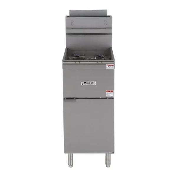 Magic Chef 35 Qt. Stainless Steel Commercial Propane Gas Deep Fryer with 4 Burners