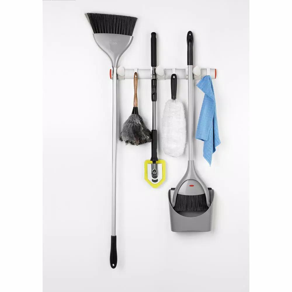 OXO Good Grips Expandable Wall-Mounted Organizer and Broom Mop Holder