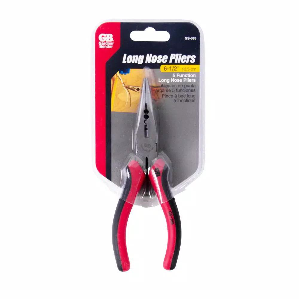 Gardner Bender GS-385 5-in-1 Long Nose Pliers with Cutter and Crimper
