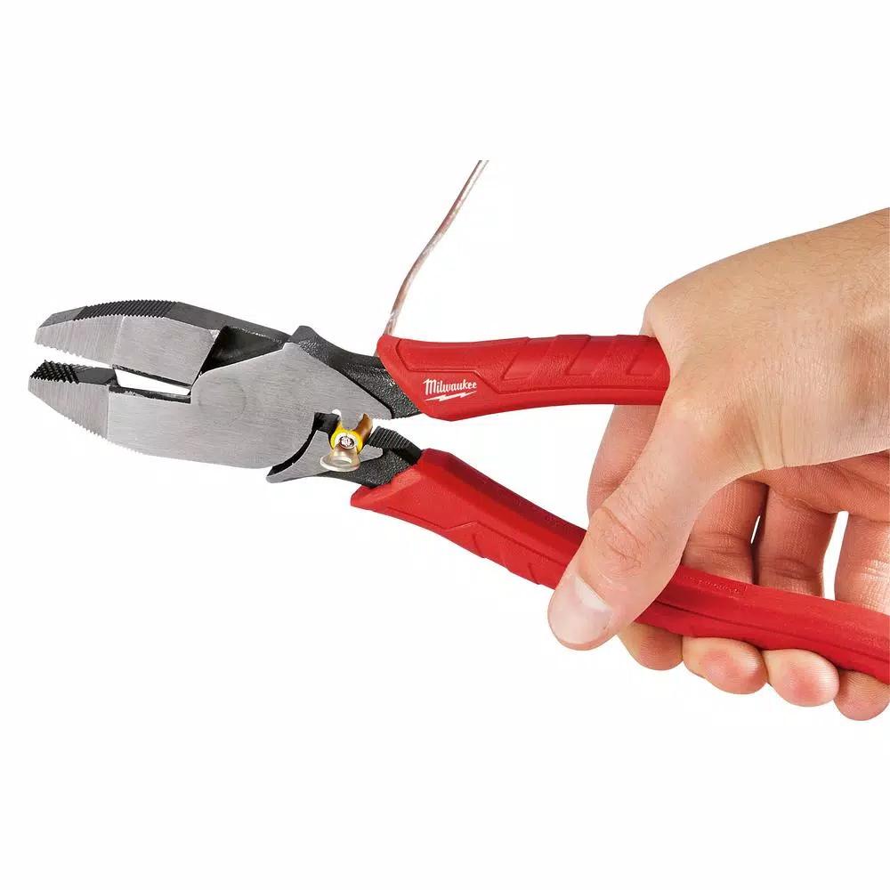 Milwaukee 3-Piece Pliers Set: 6-in-1 Wire Strippers, High Leverage Lineman's, and Long Nose Pliers