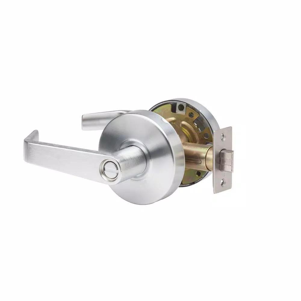 Global Door Controls Global Commercial Grade Eiffel Style Privacy Lever Set, Brushed Chrome, ANSI Grade 2